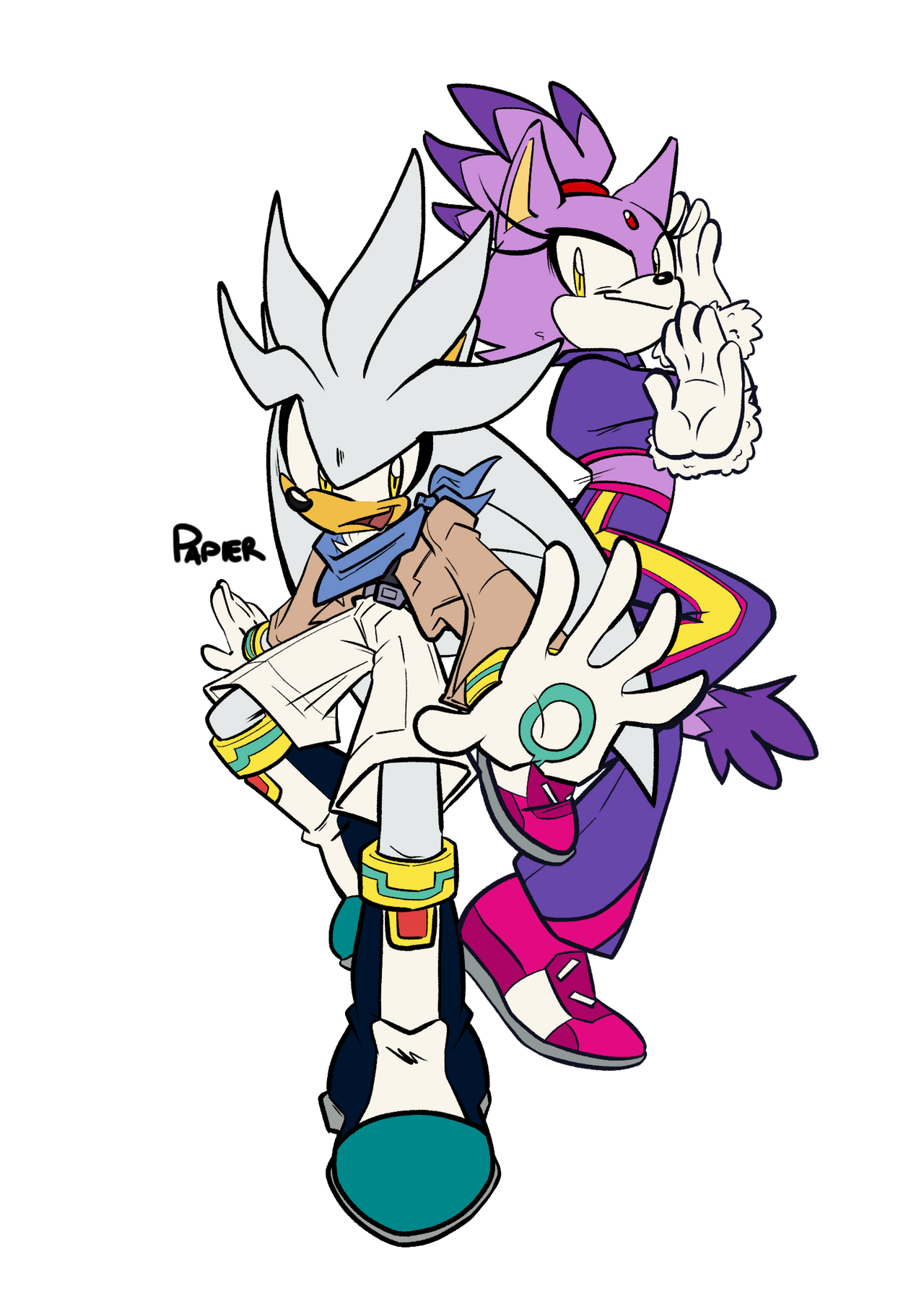 Silver and Blaze by TracingPapier by Tie-Rex1000000 on DeviantArt