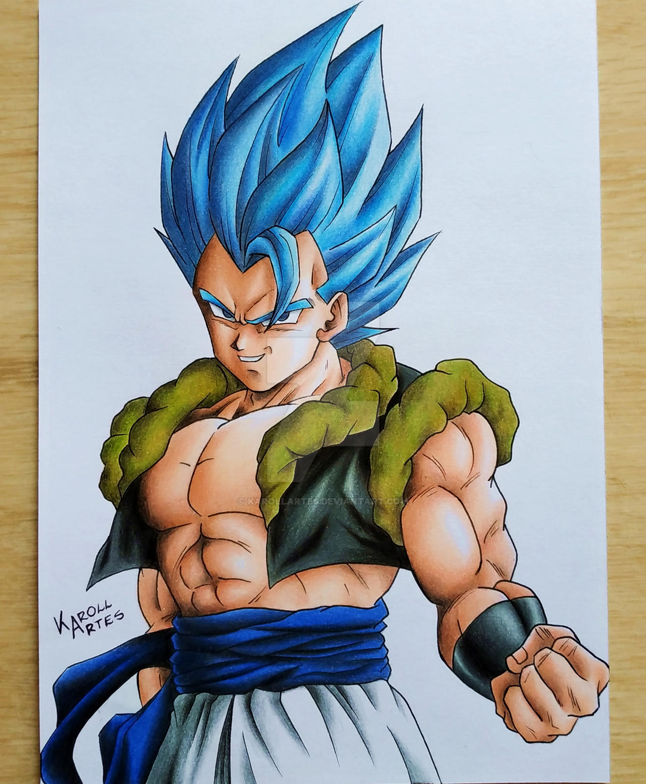 Drawing gogeta godly aura of the ultimate fusion warrior from dragon ball s...
