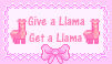 Give a Llama, Get a Llama (Pink background) by Sakiko1996