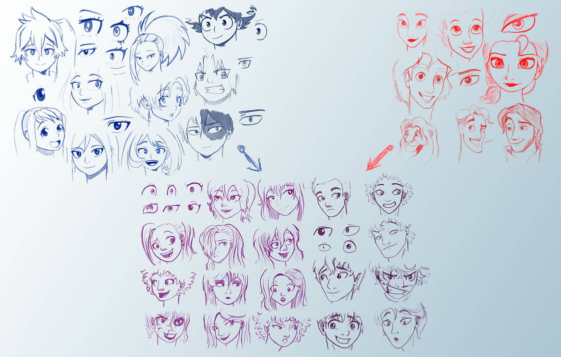 Character design exercise: Human style by allotyrannosaurus on DeviantArt