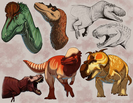 Cell Shaded Dinosaurs and stuff