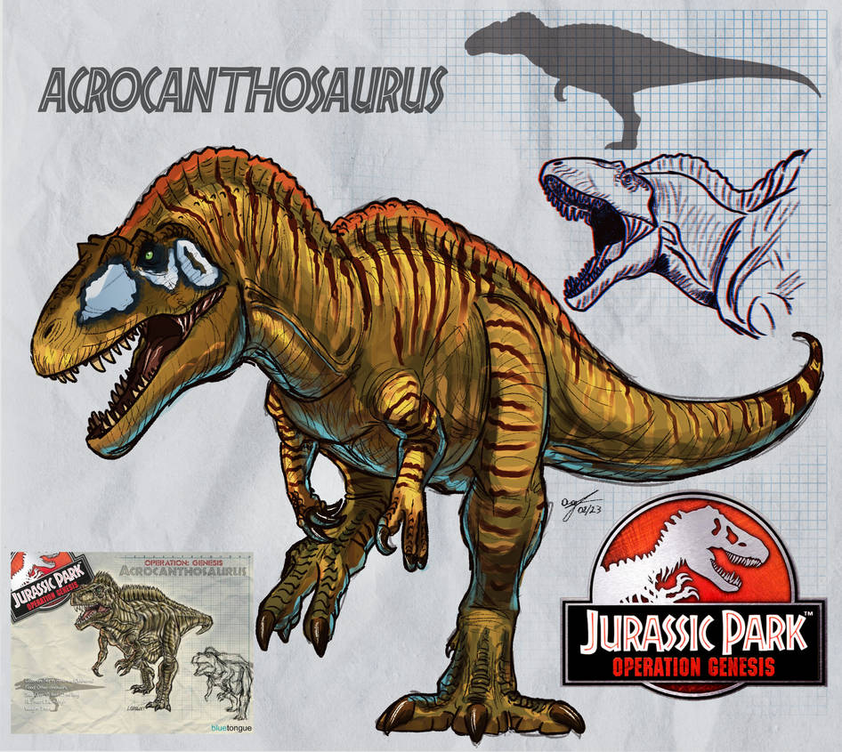 Jurassic Park Operation Genesis - Acrocanthosaurus by allotyrannosaurus ...