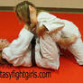 Judo choke with foot