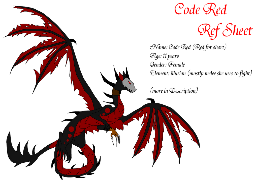 Red Dragon Codez Code Red ref sheet by lunarxCloud on DeviantArt
