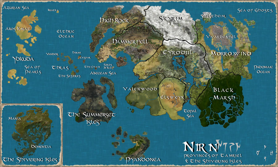 Map of Tamriel by TalkingTurtle11 on DeviantArt