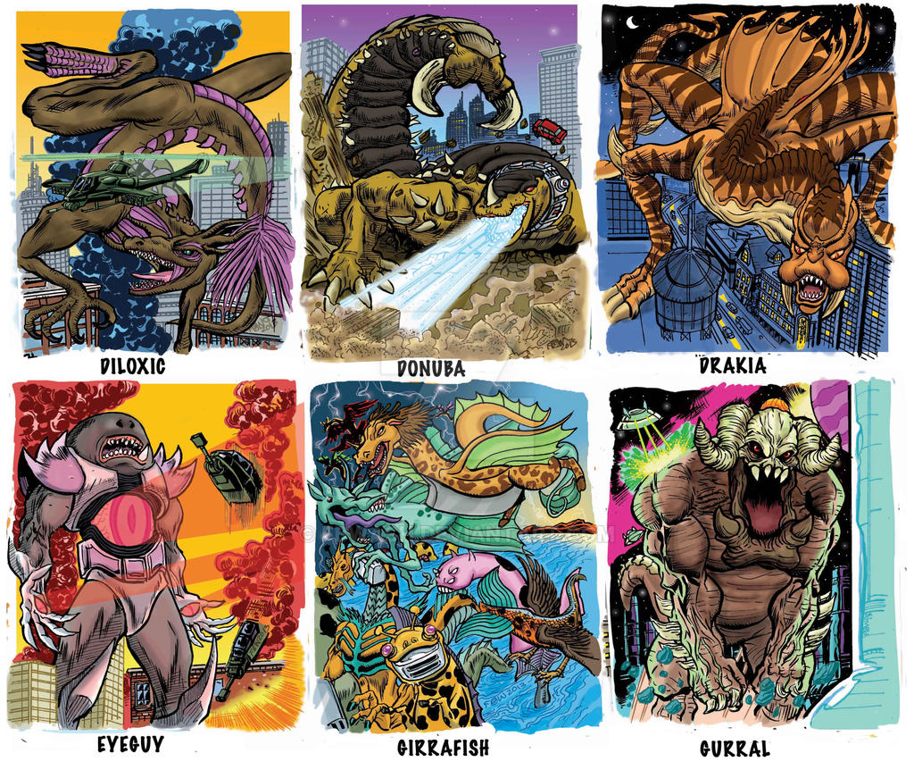 Colossal Kaiju Combat SPN 2 Trading Card Samples 2