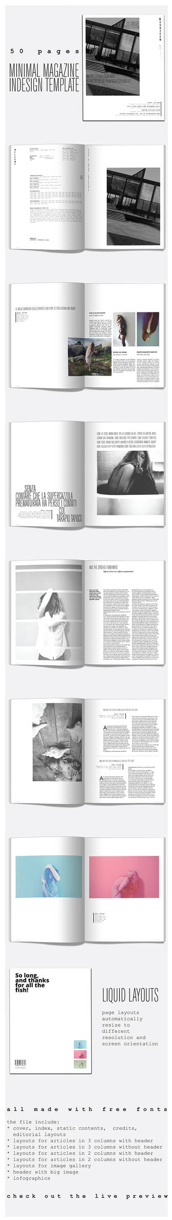 50 Pages Minimal Magazine Template