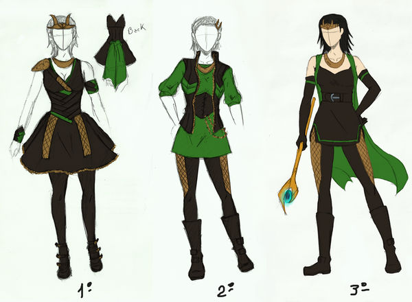 Loki's female designs by LenaKuroHana on DeviantArt