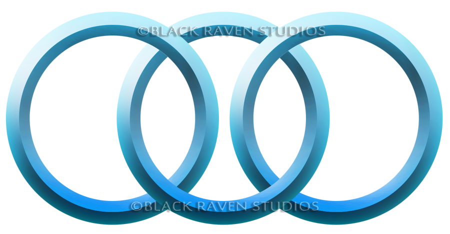 3 Blue Rings logo/button/icon by BlackRavenStudios on DeviantArt