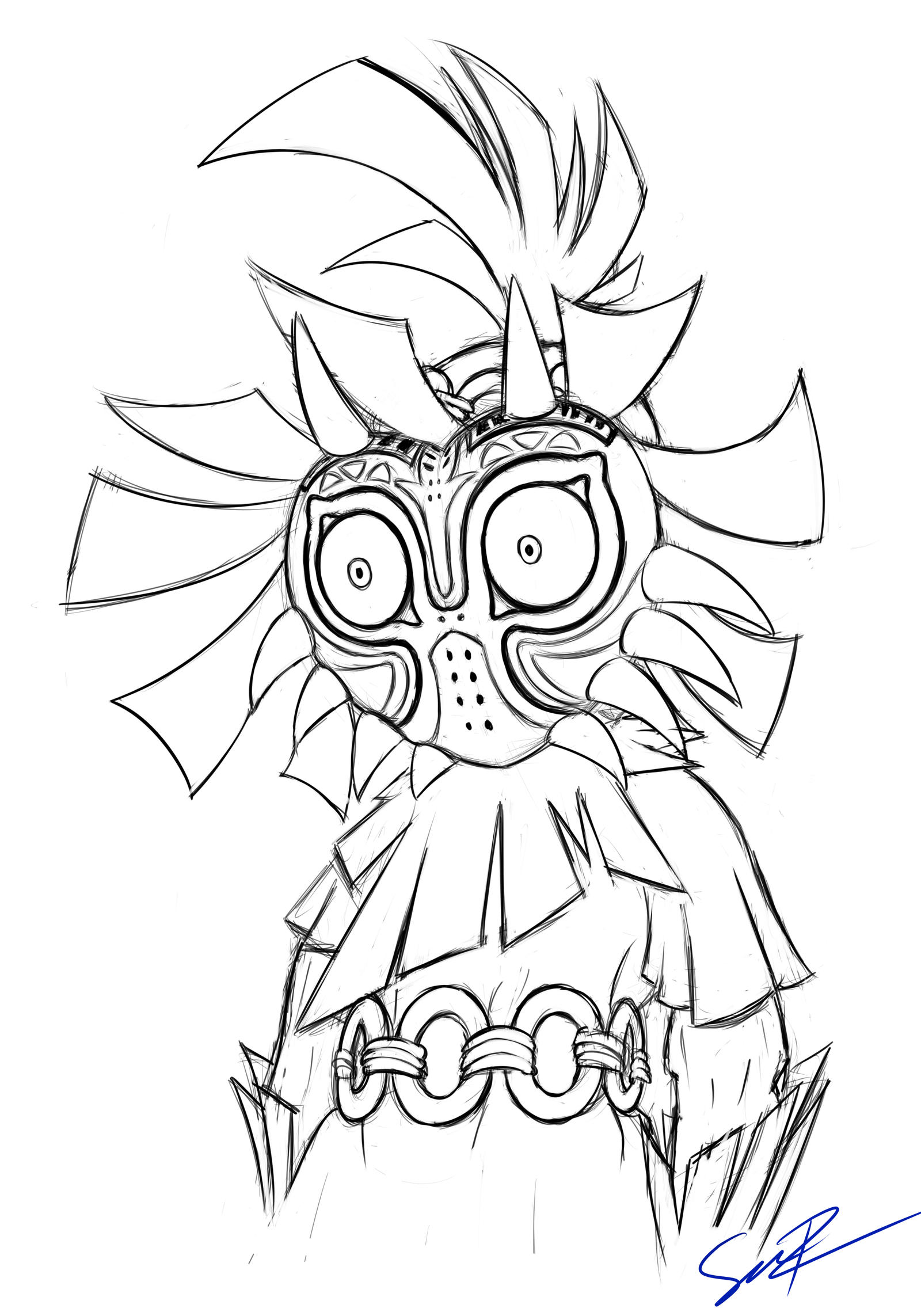 Skull Kid Sketch By Sheandog On Deviantart