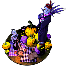 Halloween skelly couple