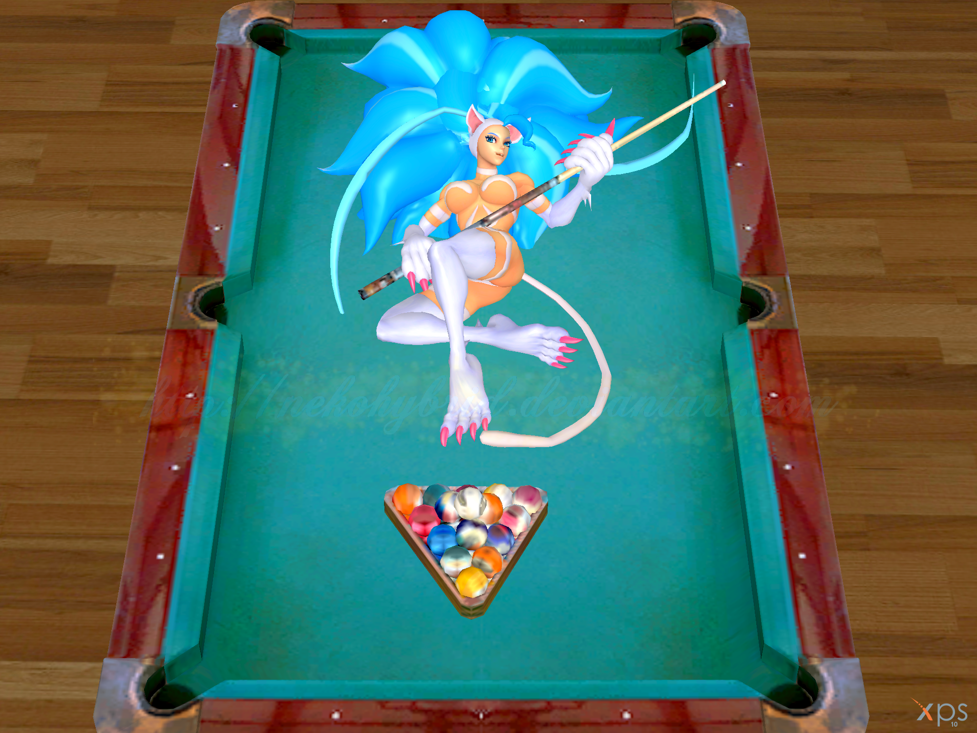 Felicia at the Pool Table