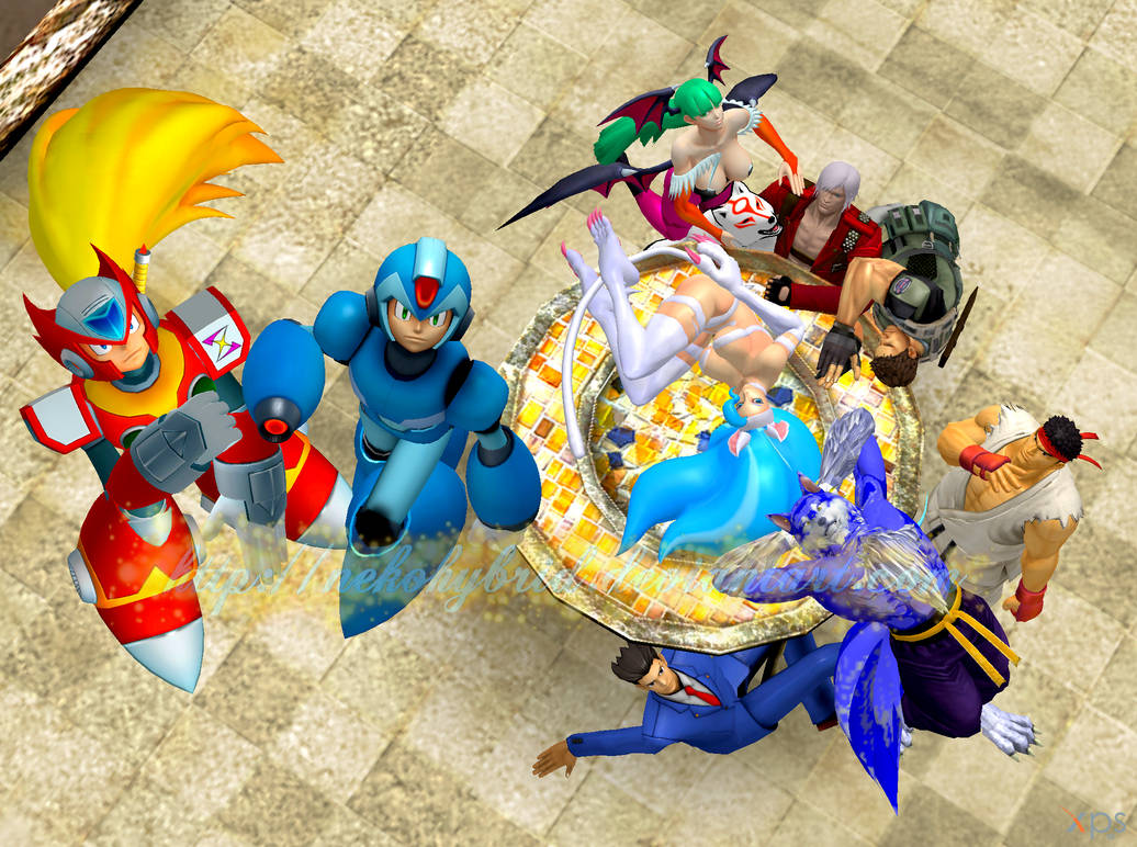 Capcom Araki Group Pose 2 by NekoHybrid on DeviantArt