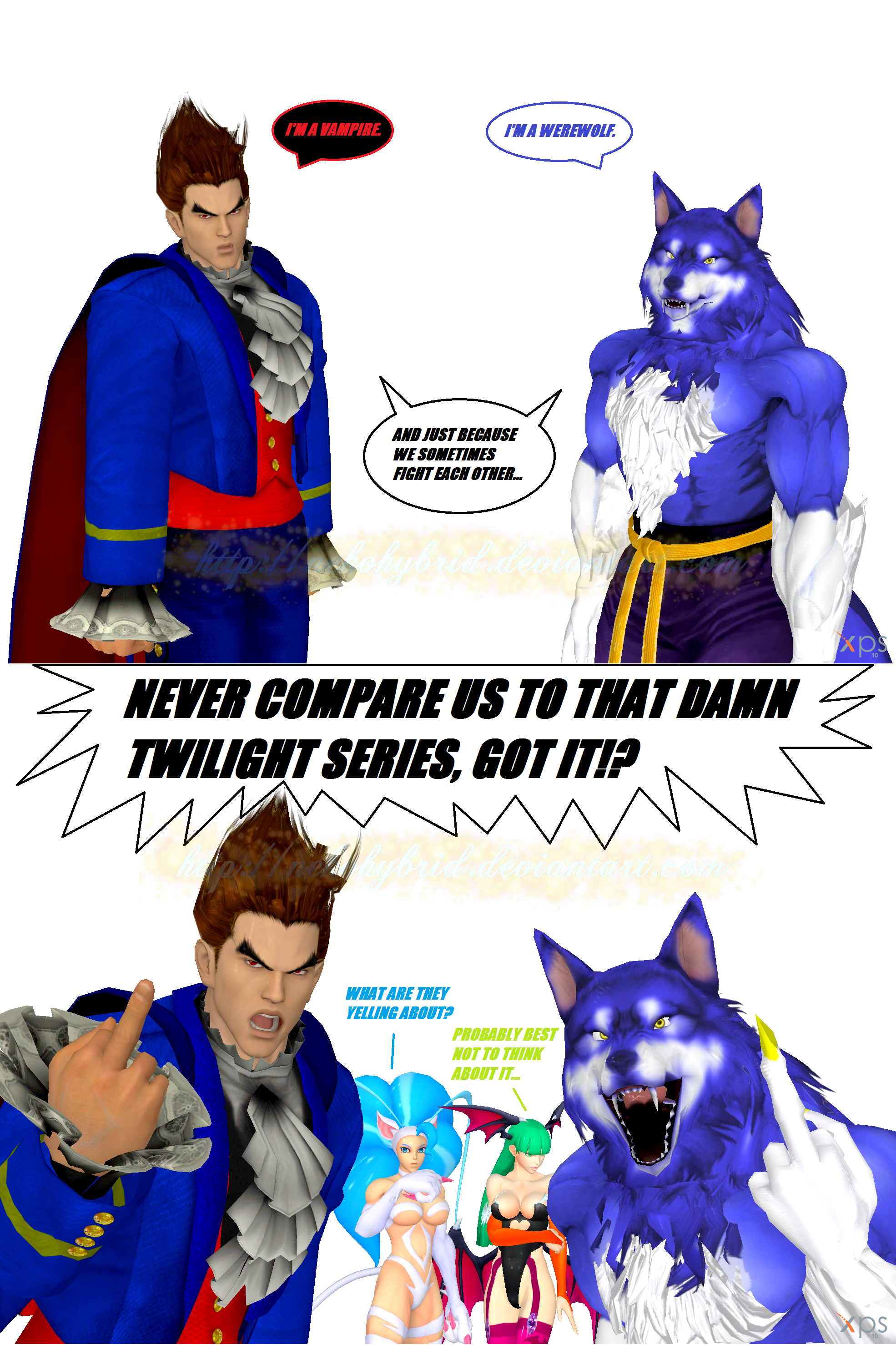 Vampires and Werewolves in Darkstalkers