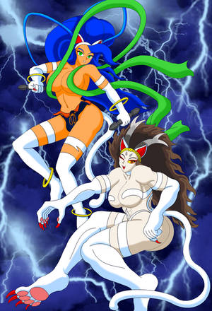 Commission: Felicia and Raijin by NekoHybrid Commission: Felicia and Raijin by NekoHybrid