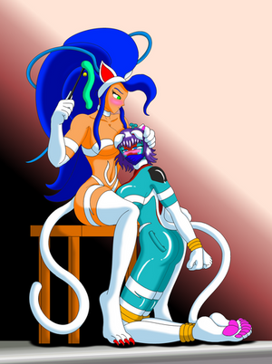 Commission: Felicia and Seiryuu by NekoHybrid Commission: Felicia and Seiryuu by NekoHybrid