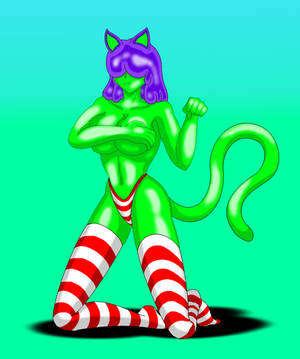 Commission: Mint the Slime Neko by NekoHybrid Commission: Mint the Slime Neko by NekoHybrid