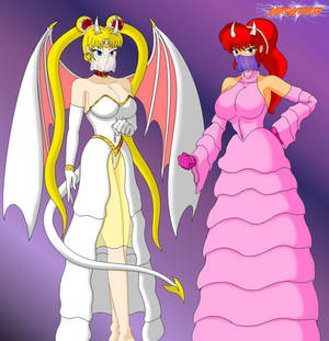 Commission: Dressed-up Demon Usagi and Ranma-chan by NekoHybrid Commission: Dressed-up Demon Usagi and Ranma-chan by NekoHybrid