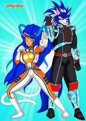 Commission: Felicia and Jon SPD Sentai