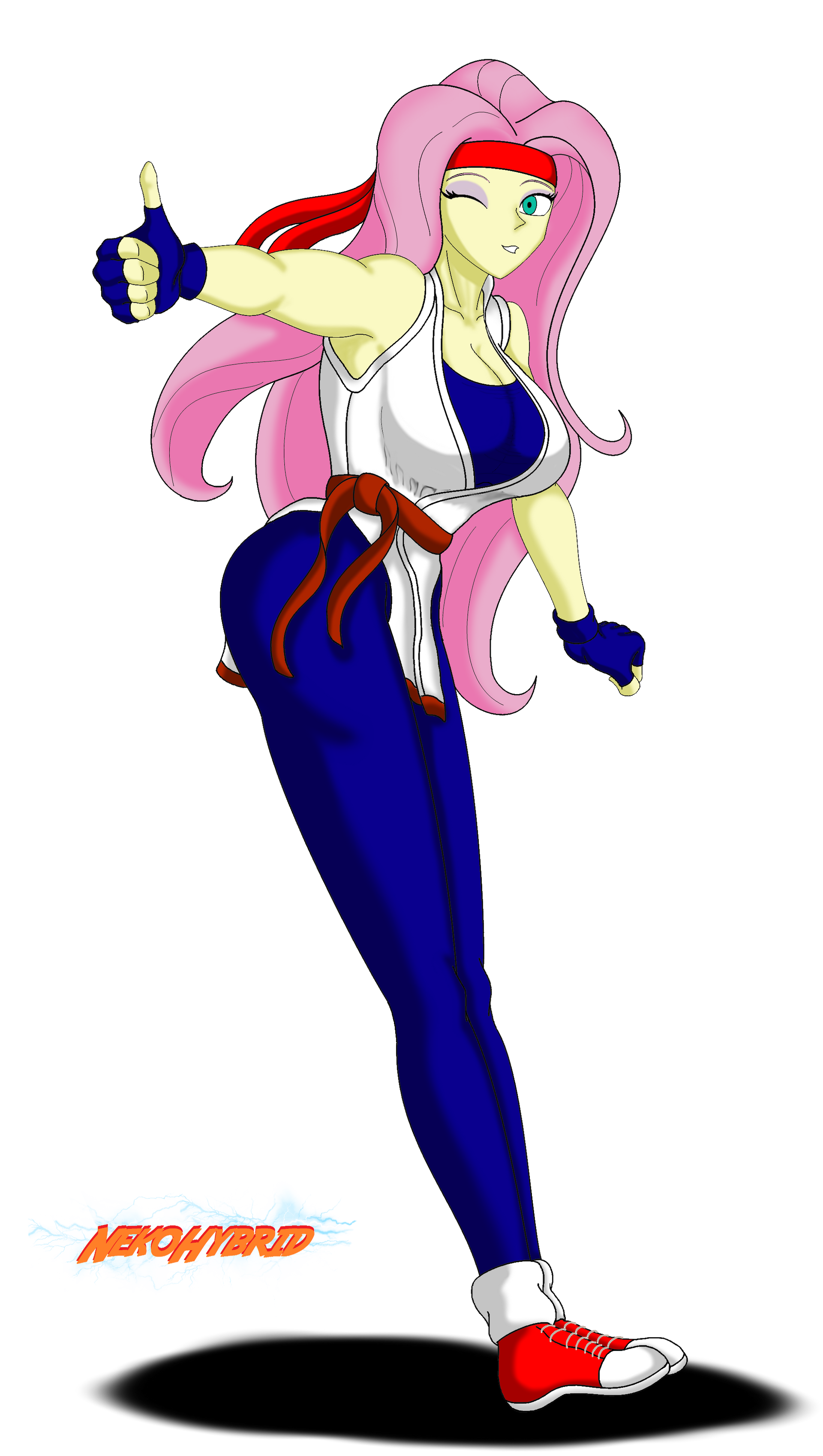Commission: Fluttershy Sakazaki by NekoHybrid on DeviantArt