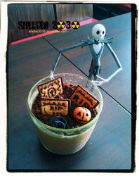 Jack Skellington Chocolate Pudding Cemetery