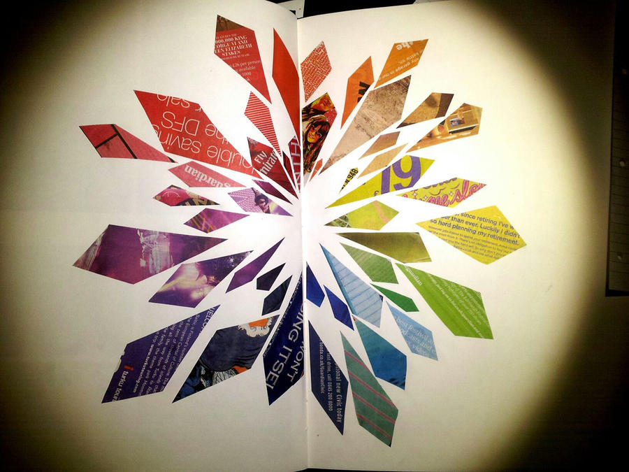 Collaged Color Wheel Collage Colour Wheel by Sappokei on DeviantArt