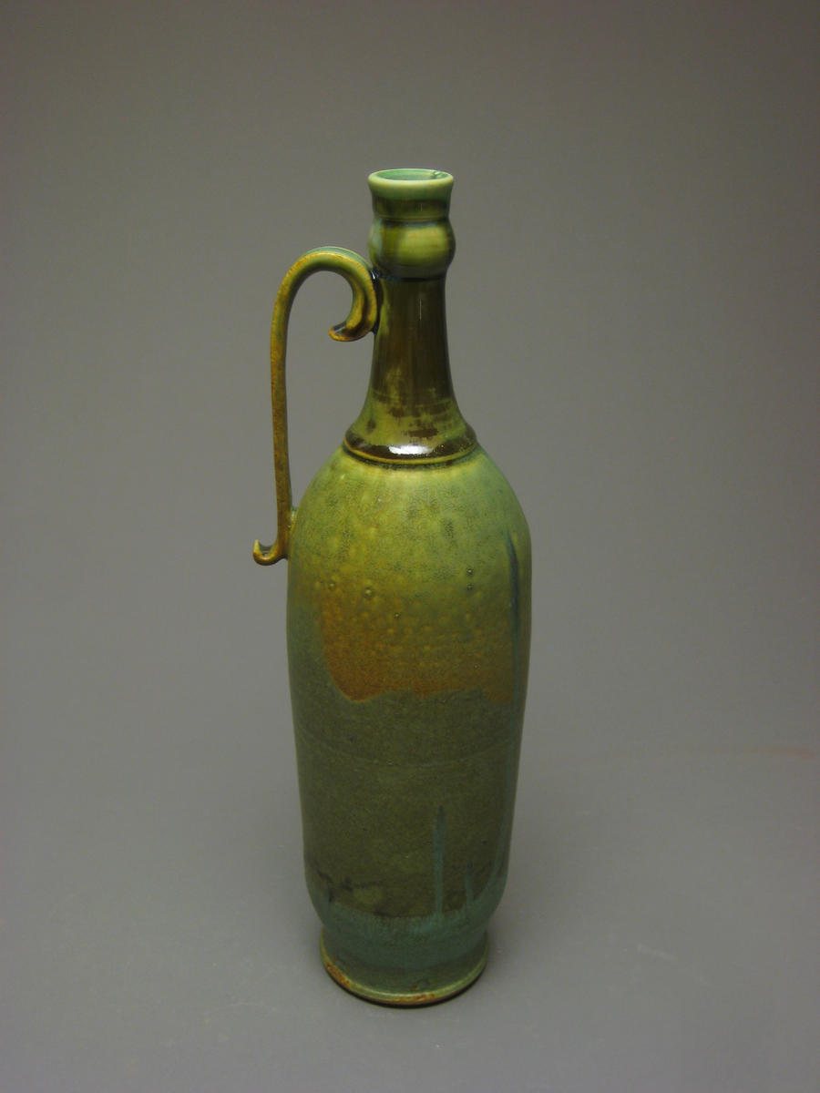 Bottle with Tarnished Copper Glaze