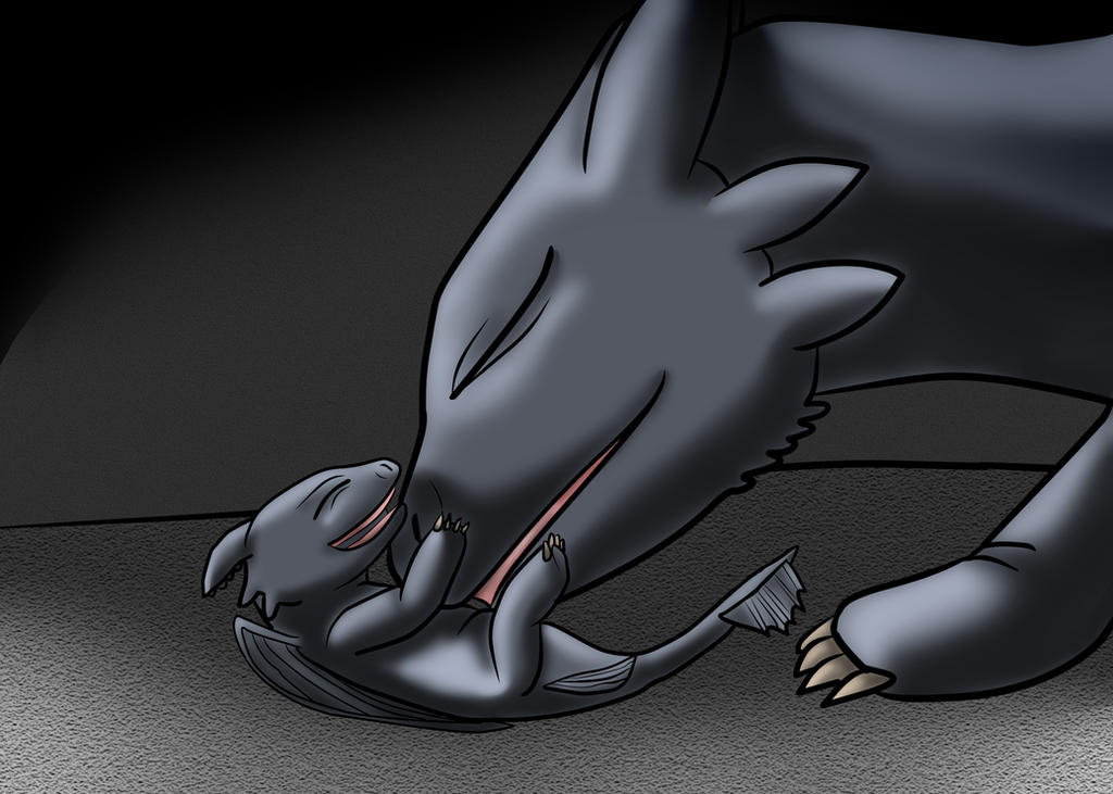 Baby Toothless with his Mother by EliseLowing on DeviantArt Baby Toothless with his Mother by EliseLowing on DeviantArt