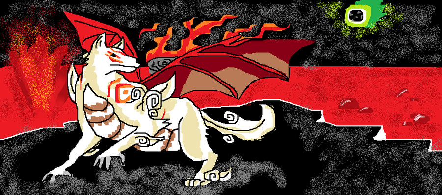 Okami dragon dog doodle