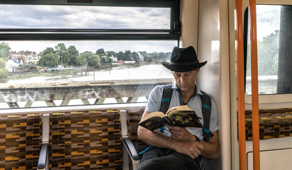 Reader On Train