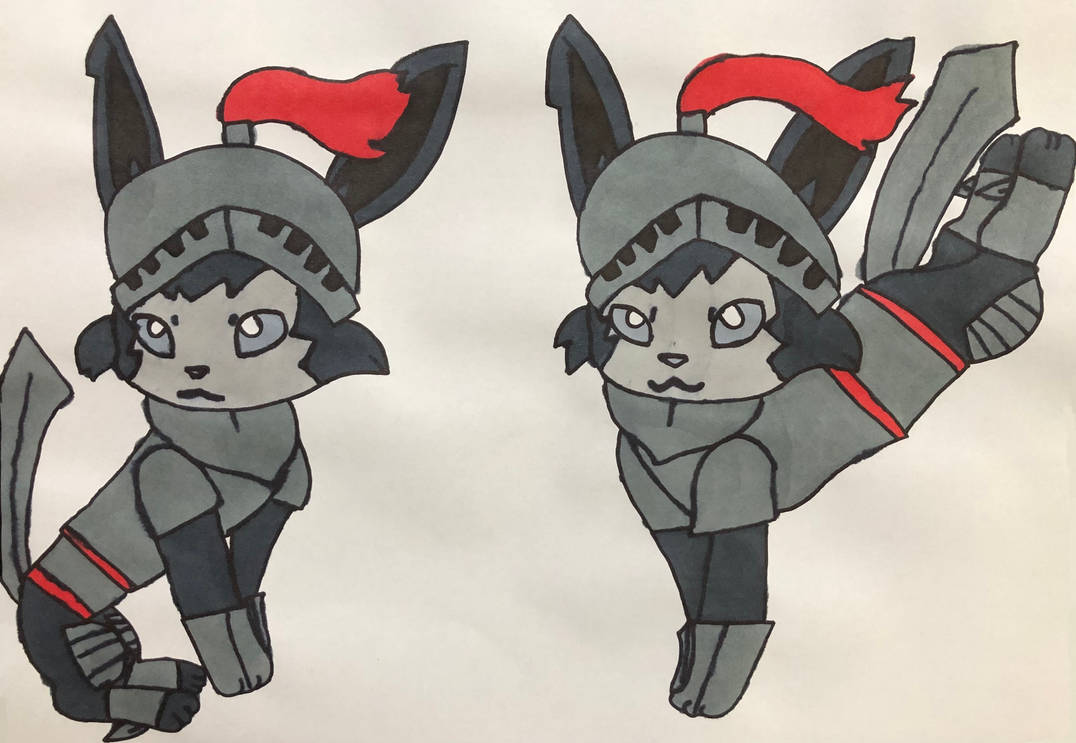 Riddereon - Steel type Eeveelution different poses