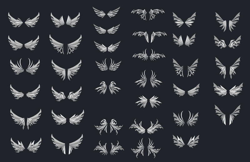 Winged Design Wing Designs 1 by dashase on DeviantArt