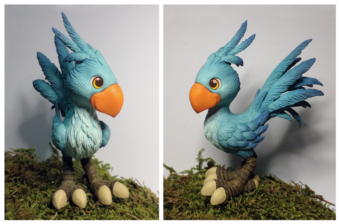 Blue Chocobo by dashase on DeviantArt