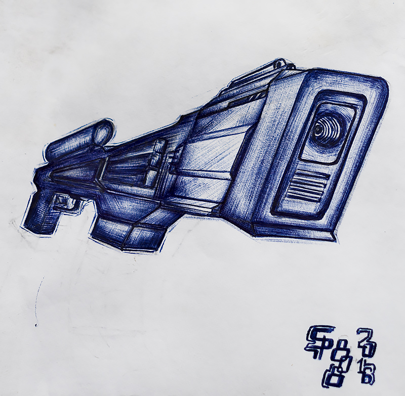 Blaster Rifle Drawing Blaster in perspective by spacedrone808 on DeviantArt