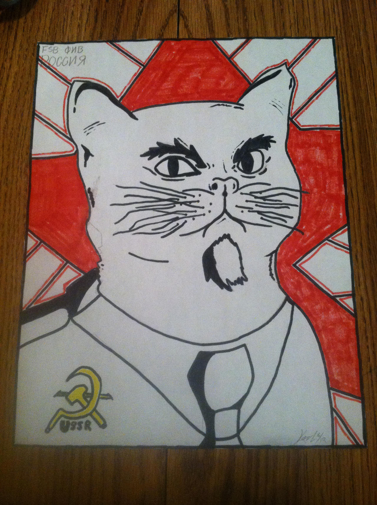 Lenin cat by TellMyWifiILoveHer on DeviantArt