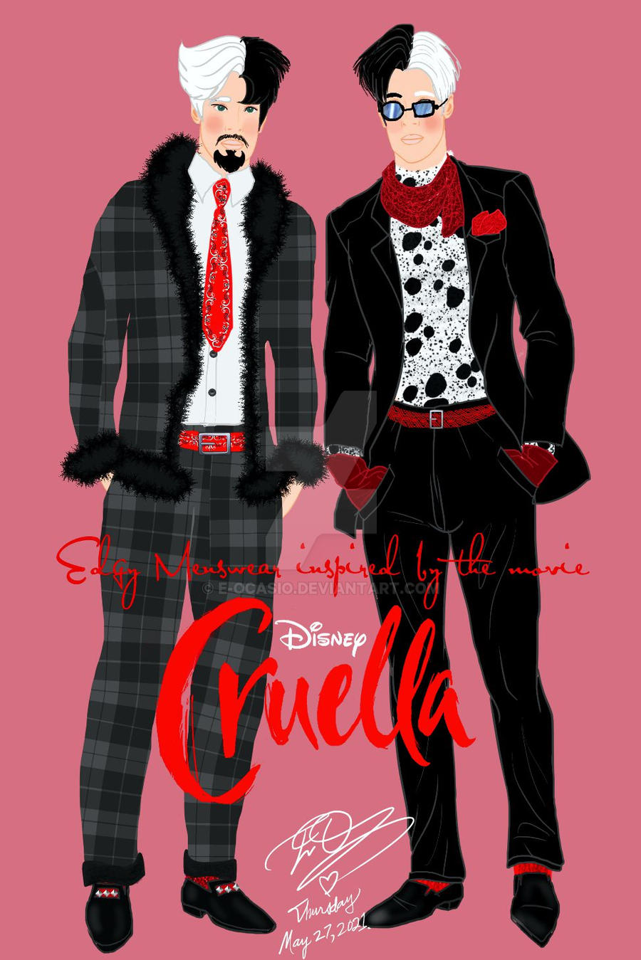 Cruella inspired MEN'S fashions by E-Ocasio on DeviantArt