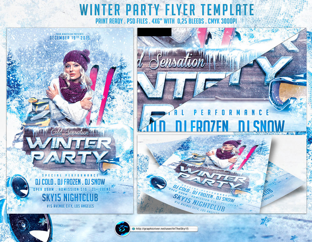 Winter Party Flyer Template