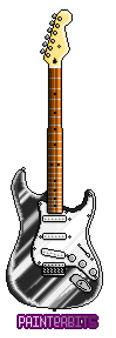 Guitar Fender Stratocaster - Ms Paint - PixelArt