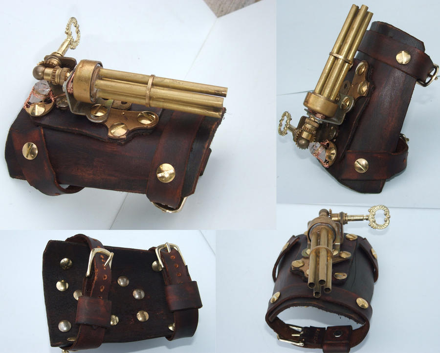 Steampunk wrist gun 1 by Hexonal