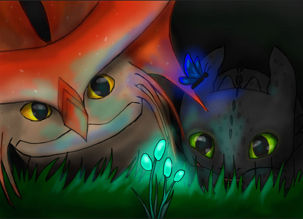Curiosity- Toothless and Cloudjumper by itsmyartfam on DeviantArt