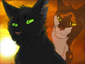 Hollyleaf and Sol by itsmyartfam