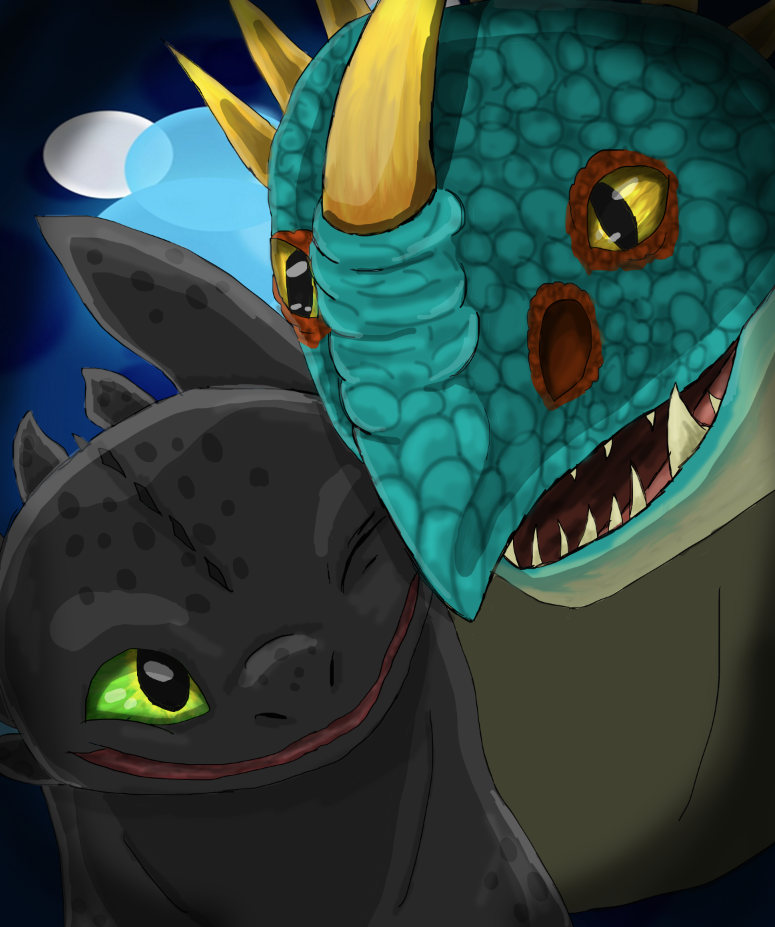Toothless With Wind Toothless and Stormfly by itsmyartfam on DeviantArt