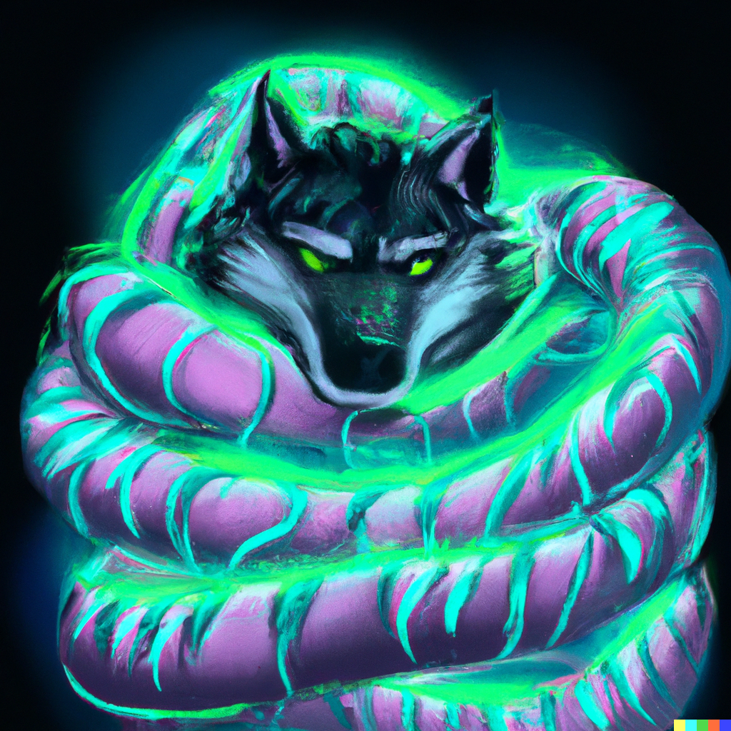 365 - Wolf and Snake Blacklight Poster by KasperZ3R0 on DeviantArt