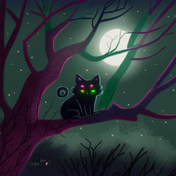 KasperZERO the Lonely Black Ghost Cat