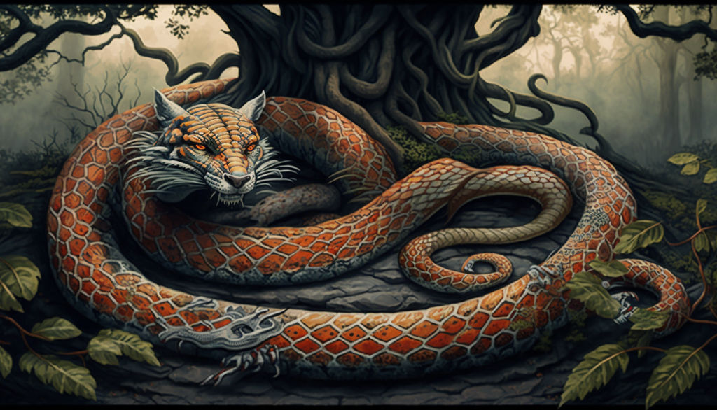 Magical Python and Foxes by KasperZ3R0 on DeviantArt