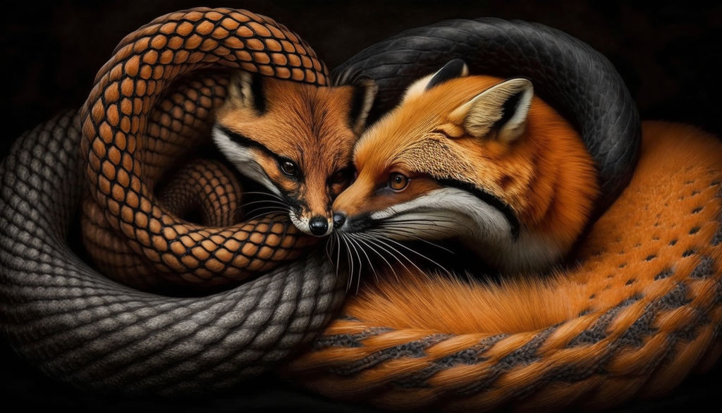 Python Eats Fox Magical Python and Foxes by KasperZ3R0 on DeviantArt