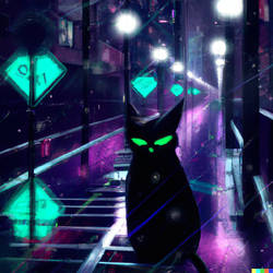 DALLE 2 - KasperZERO the Ghost Cat