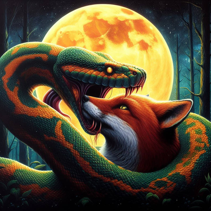 Python and Fox by KasperZ3R0 on DeviantArt