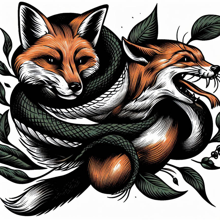 Python and Fox Tattoo by KasperZ3R0 on DeviantArt