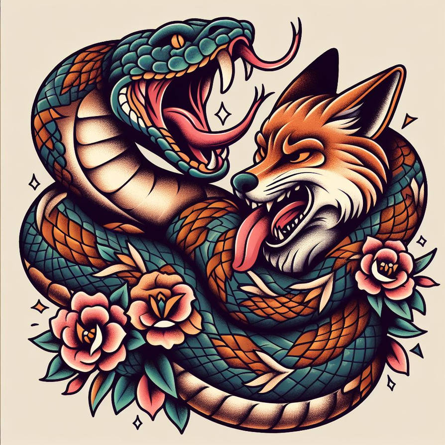 Python and Fox Tattoo by KasperZ3R0 on DeviantArt